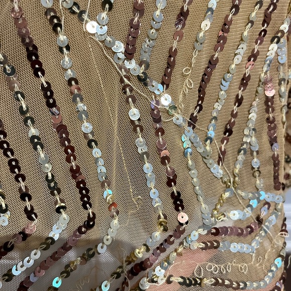 Marciano Sequin Mini Skirt, Gold, size M - Picture 4 of 7